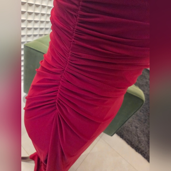 Lauren Ralph Lauren Red One Shoulder Dress - Picture 5 of 6